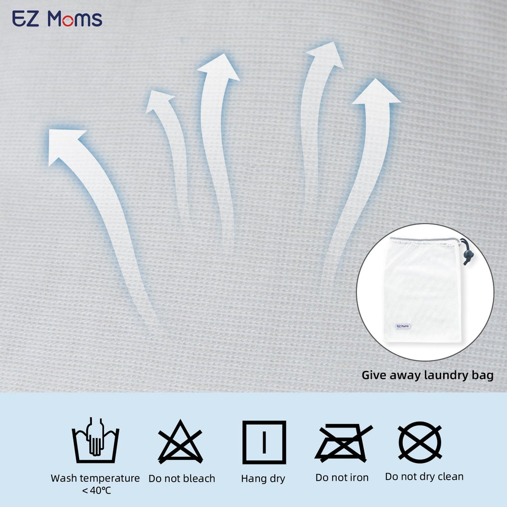 EZ Moms washable-durable-material photo shows machine-wash friendly underwear that resists fading