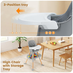 Ezebaby high chair tray is dishwasher-safe for easy cleaning.
