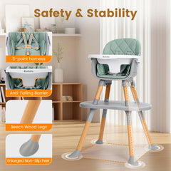 Ezebaby beech wood legs provide rock-solid stability on floors.