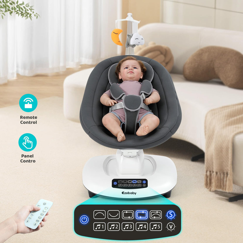 Ezebaby 5-point harness ensures secure baby support during use