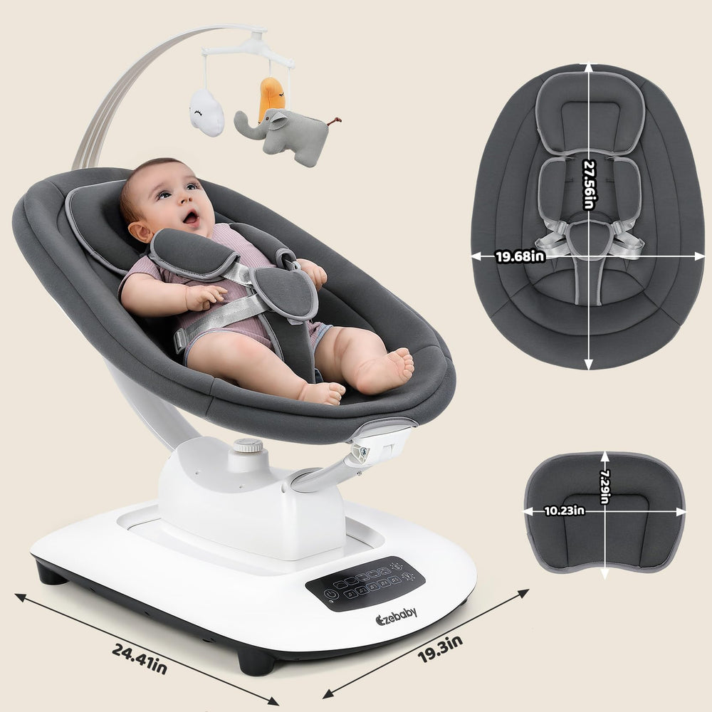 Ezebaby built-in lullabies provide soothing bedtime sounds
