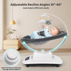 Ezebaby seat recline adjustable 10 to 40 degrees for feeding or lounging
