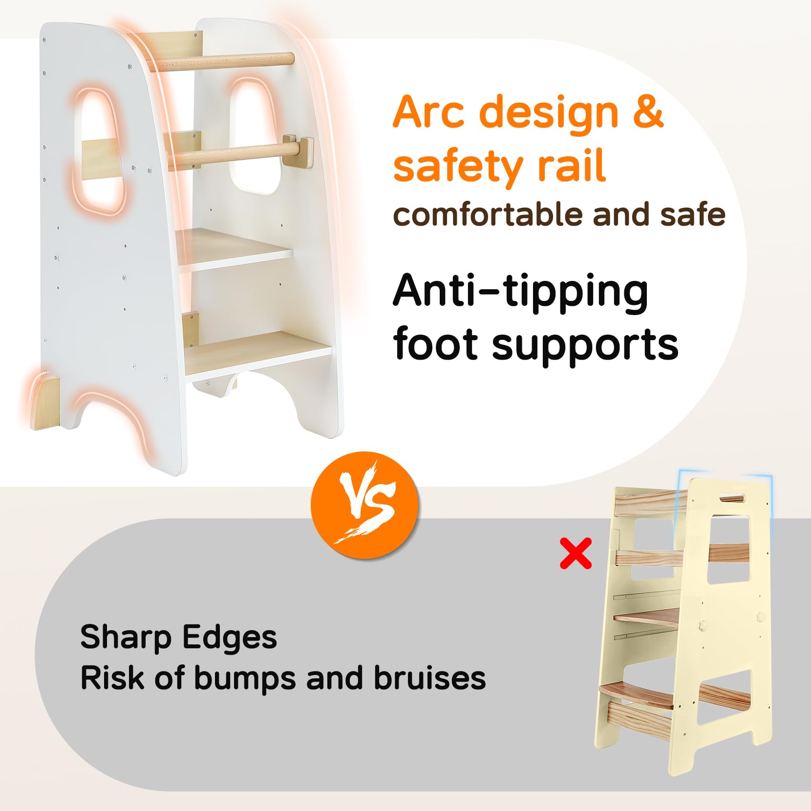 Ezebaby wooden construction supports years of toddler practice and growth