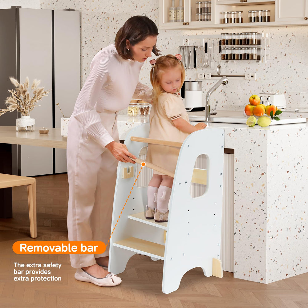Ezebaby removable rail offers extra protection during learning or washing tasks