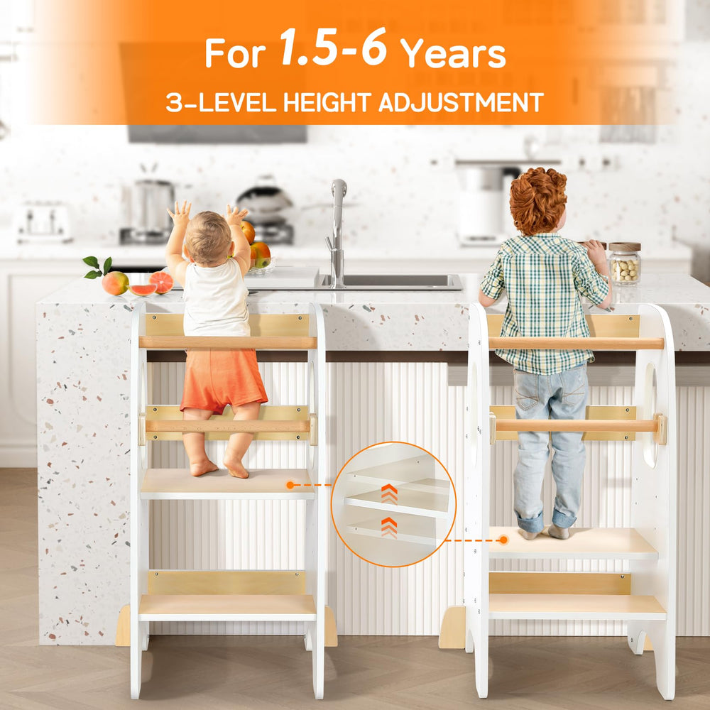 Ezebaby wide base with non-slip pads ensures steadiness during busy kitchen moments