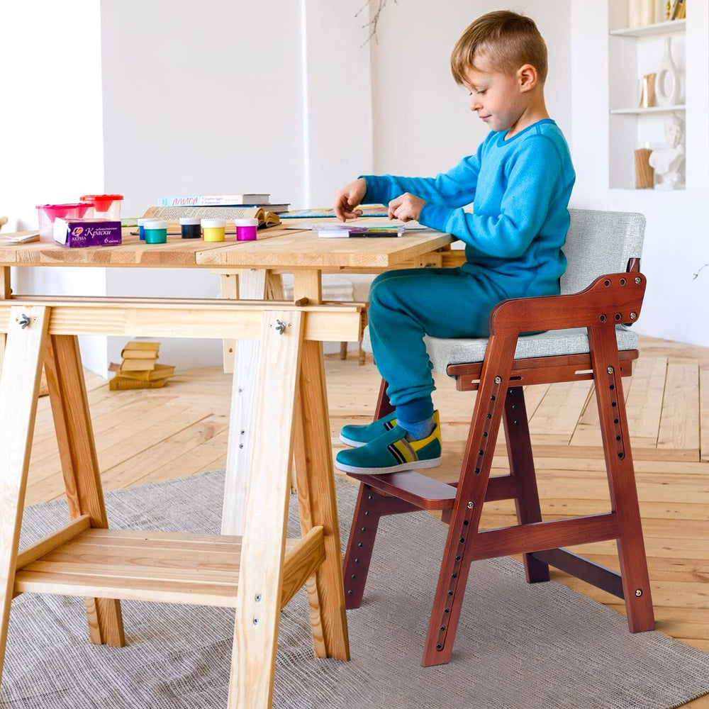 Ezebaby wooden high chair fits kid to teen rooms.