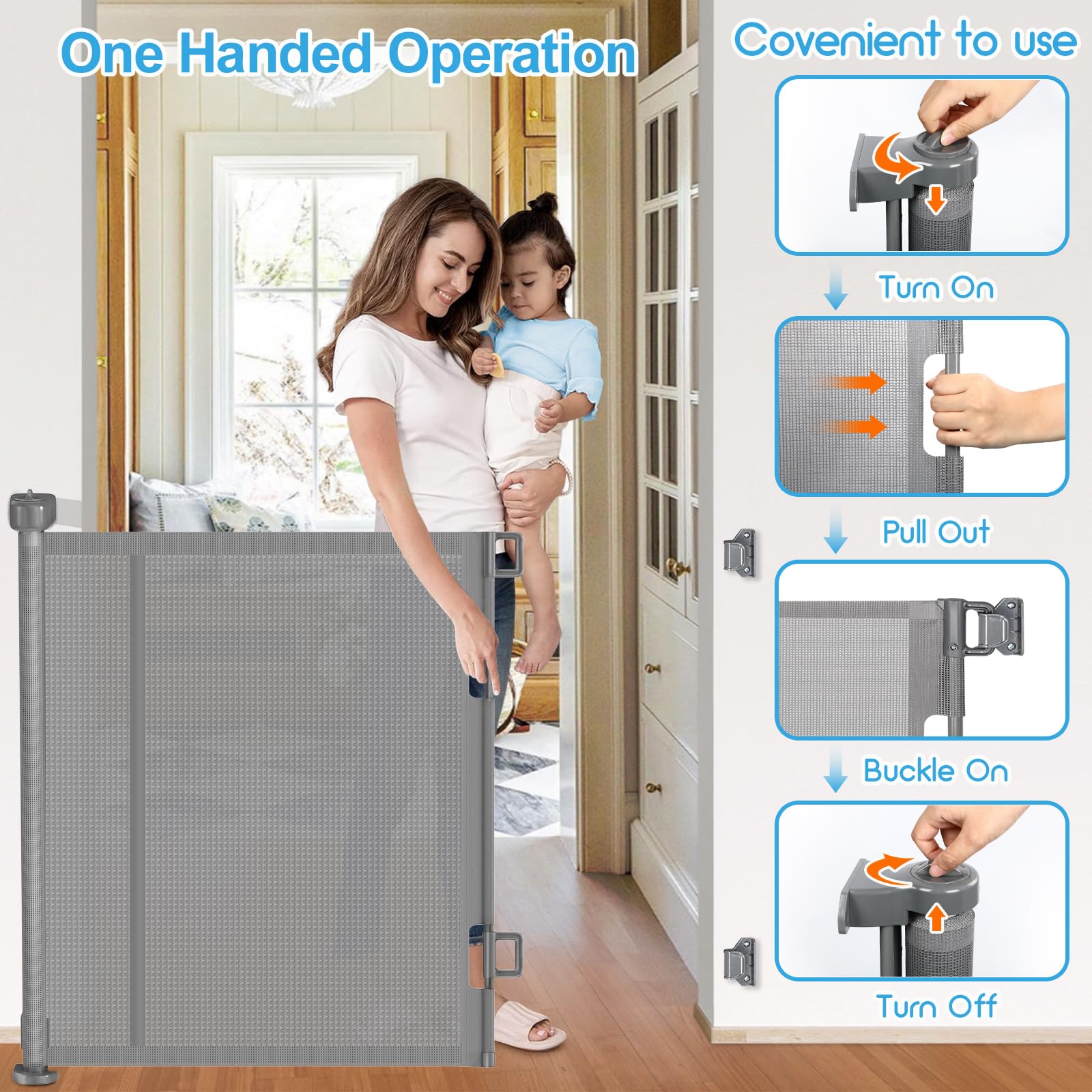 EZIGO durable mesh and easy-clean fabric withstand daily family use.