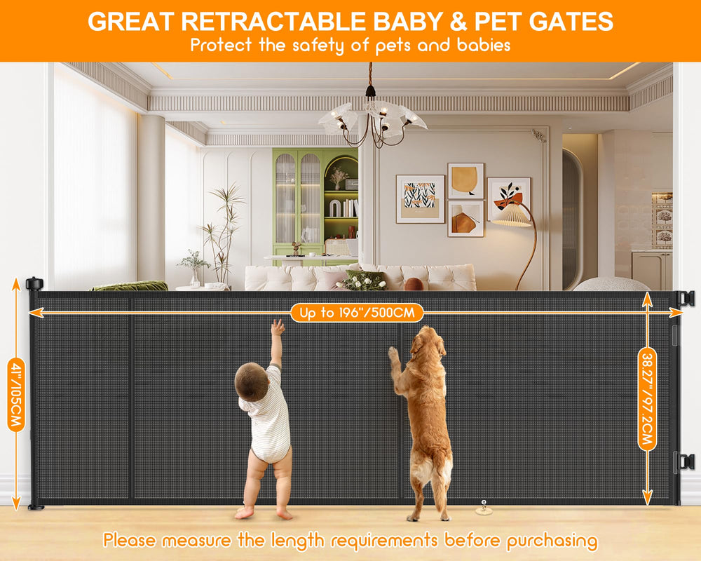 EZIGO extra tall 41-inch gate protecting a living space from kids and pets.