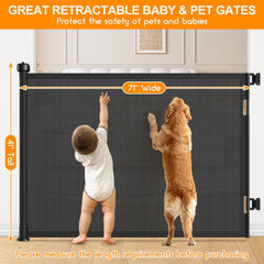EZIGO extra-wide 41-inch tall gate demonstration in doorway