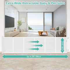 EZIGO extra-wide gate mesh design blends with decor while keeping kids safe.
