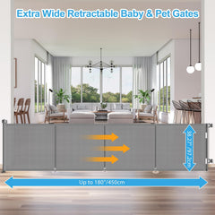 EZIGO extra-wide gate mesh-dog-guard provides a breathable barrier for pets and children.