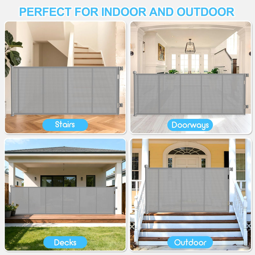 EZIGO gate rolled up compactly for easy storage.