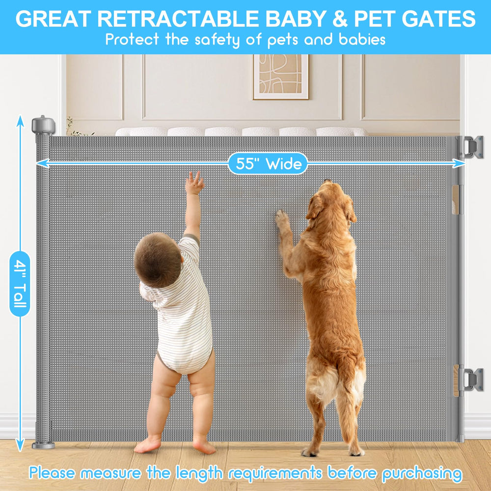 EZIGO gray gate wide setup demonstrating adjustable fit for openings