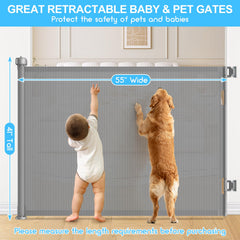 EZIGO gray gate wide setup demonstrating adjustable fit for openings
