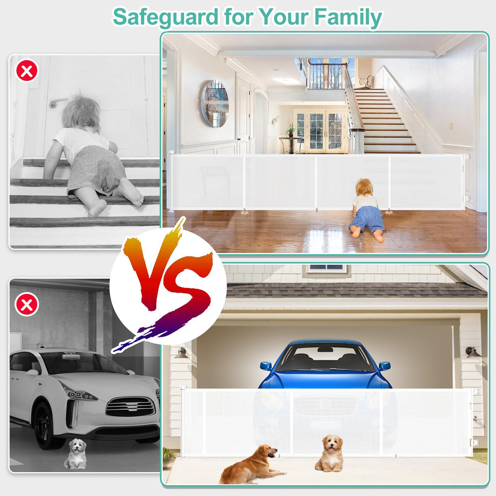 EZIGO indoor-outdoor gate installation on stairs and doorways