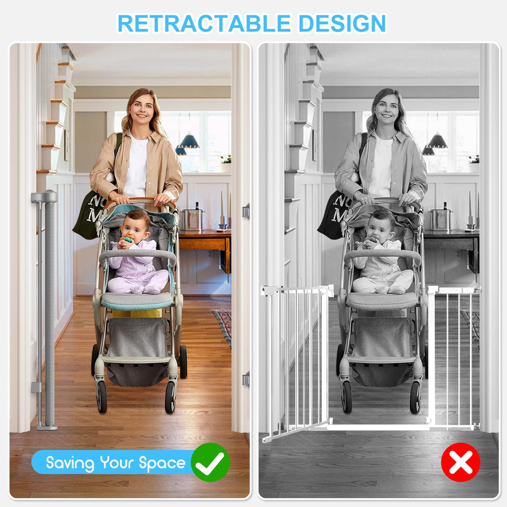 EZIGO indoor/outdoor gray gate in versatile mounting position
