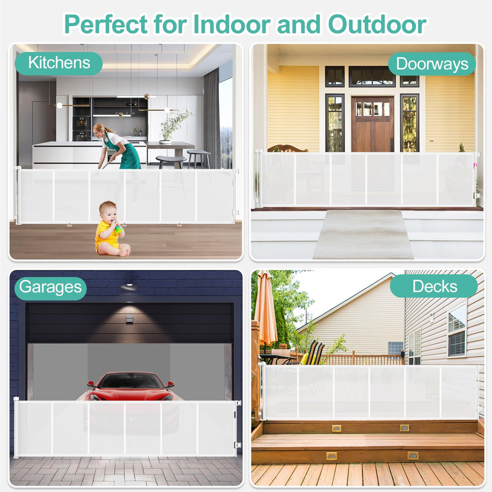 EZIGO indoor-outdoor gate suitable for stairs, decks, and hallways.