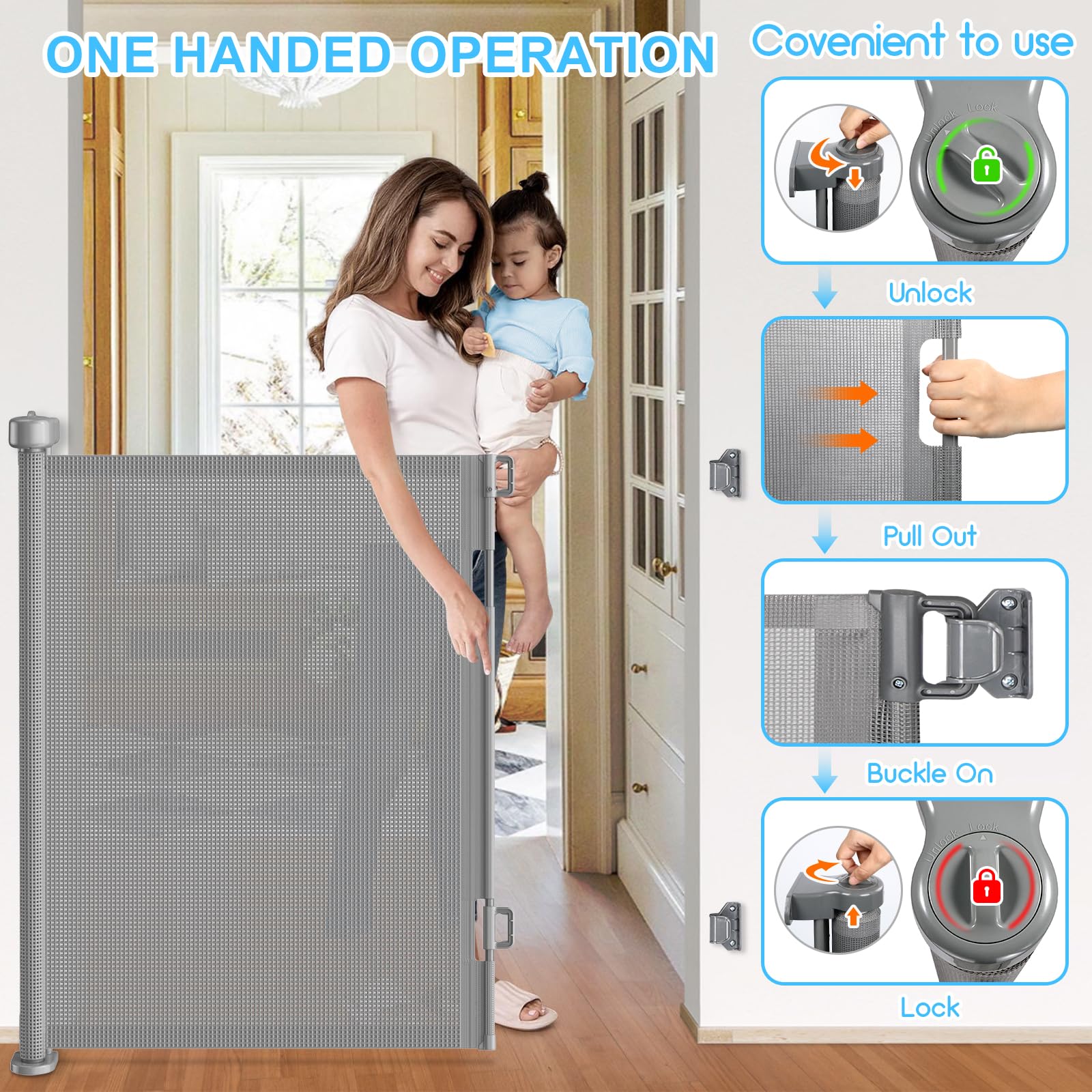 EZIGO safety-lock mechanism ensures controlled access for caregivers.