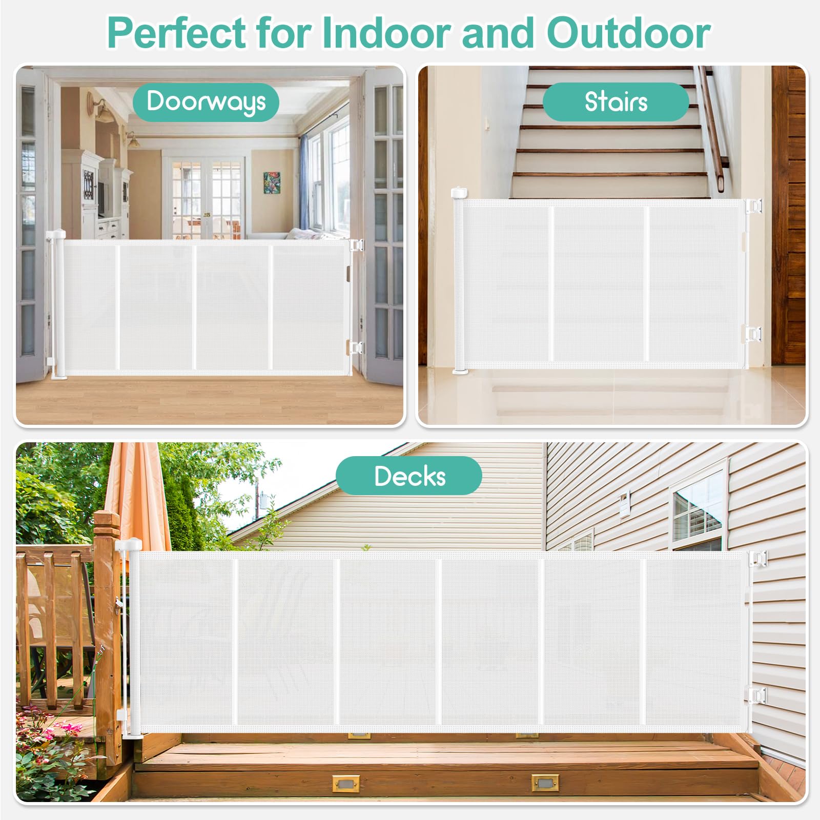 EZIGO Upgrade extra-wide 120in width highlights flexible coverage for large openings.