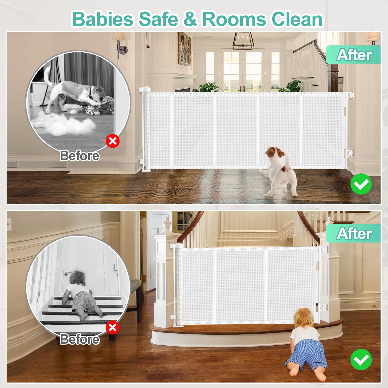EZIGO Upgrade one-handed operation with safety lock enables adults to pass while holding a child.
