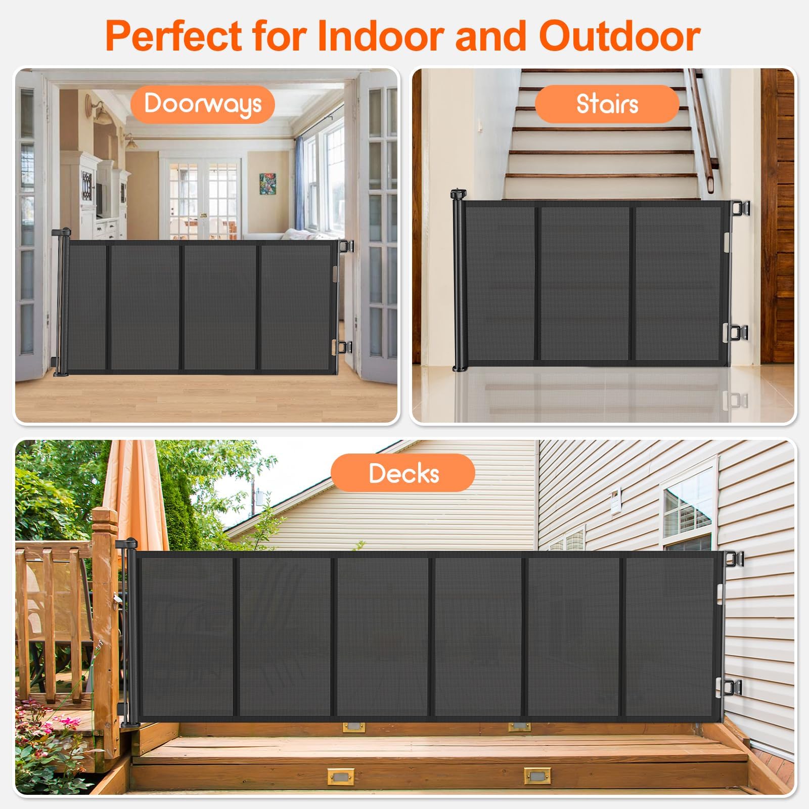 EZIGO wide opening supports kids and pets to play safely