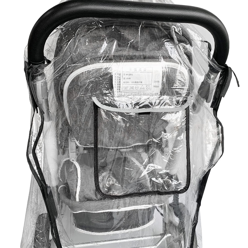 Ezkindheit double-stroller rain cover open-doors design during diaper change