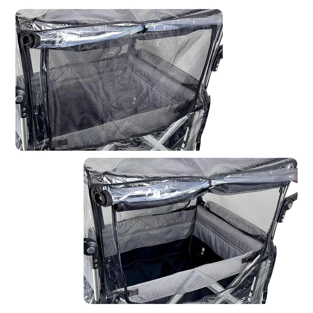 Ezkindheit rain cover front zip storage opening for quick access.