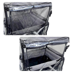 Ezkindheit rain cover front zip storage opening for quick access.