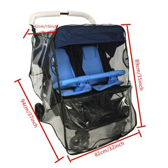 Ezkindheit stroller rain cover side ventilation demonstrates breathable design for comfort