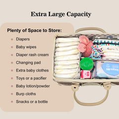 EZLuxeHome diaper caddy base reinforcement keeps bottles stable during transport