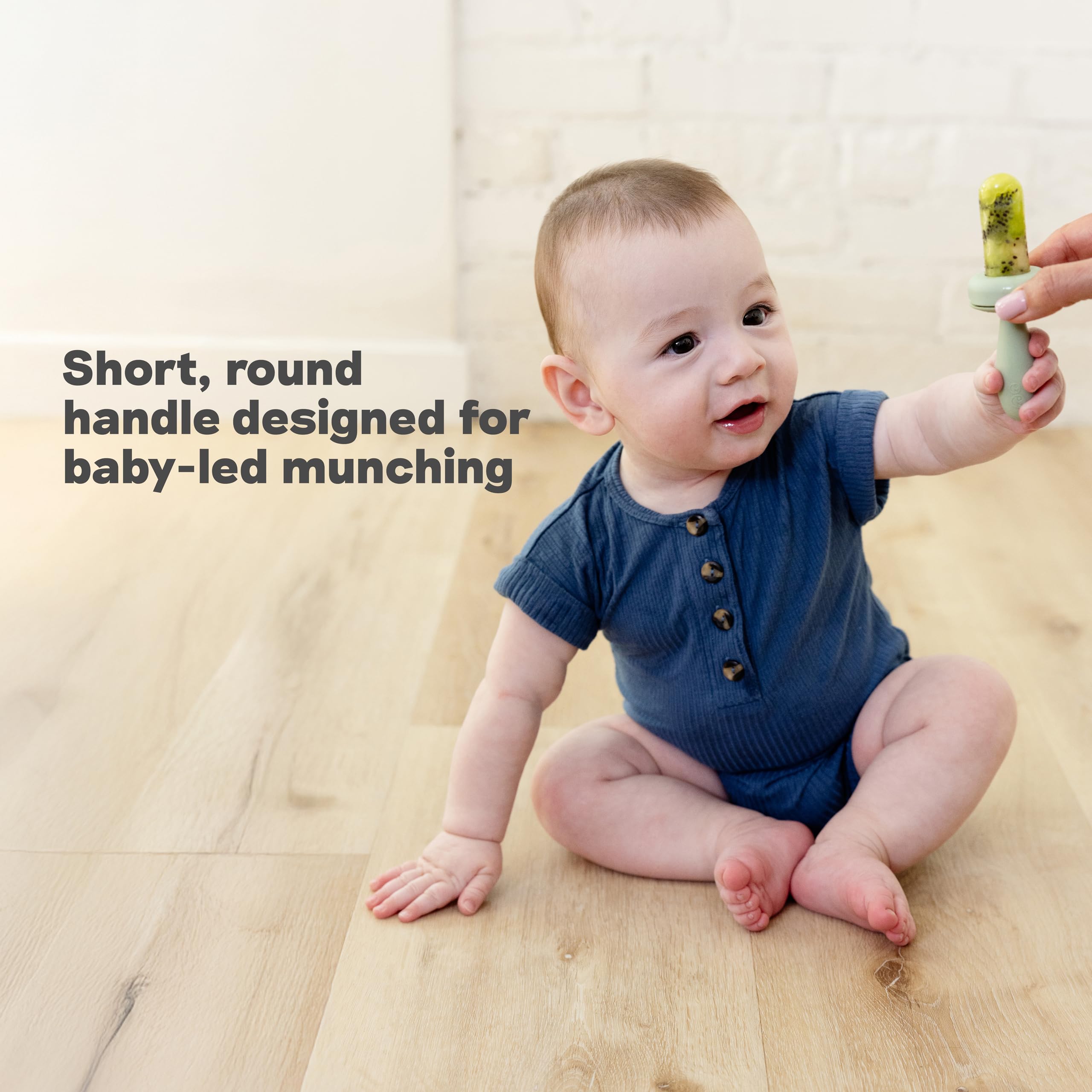 ezpz Baby-Led Gumline Feeder Sage dishwasher-safe top rack