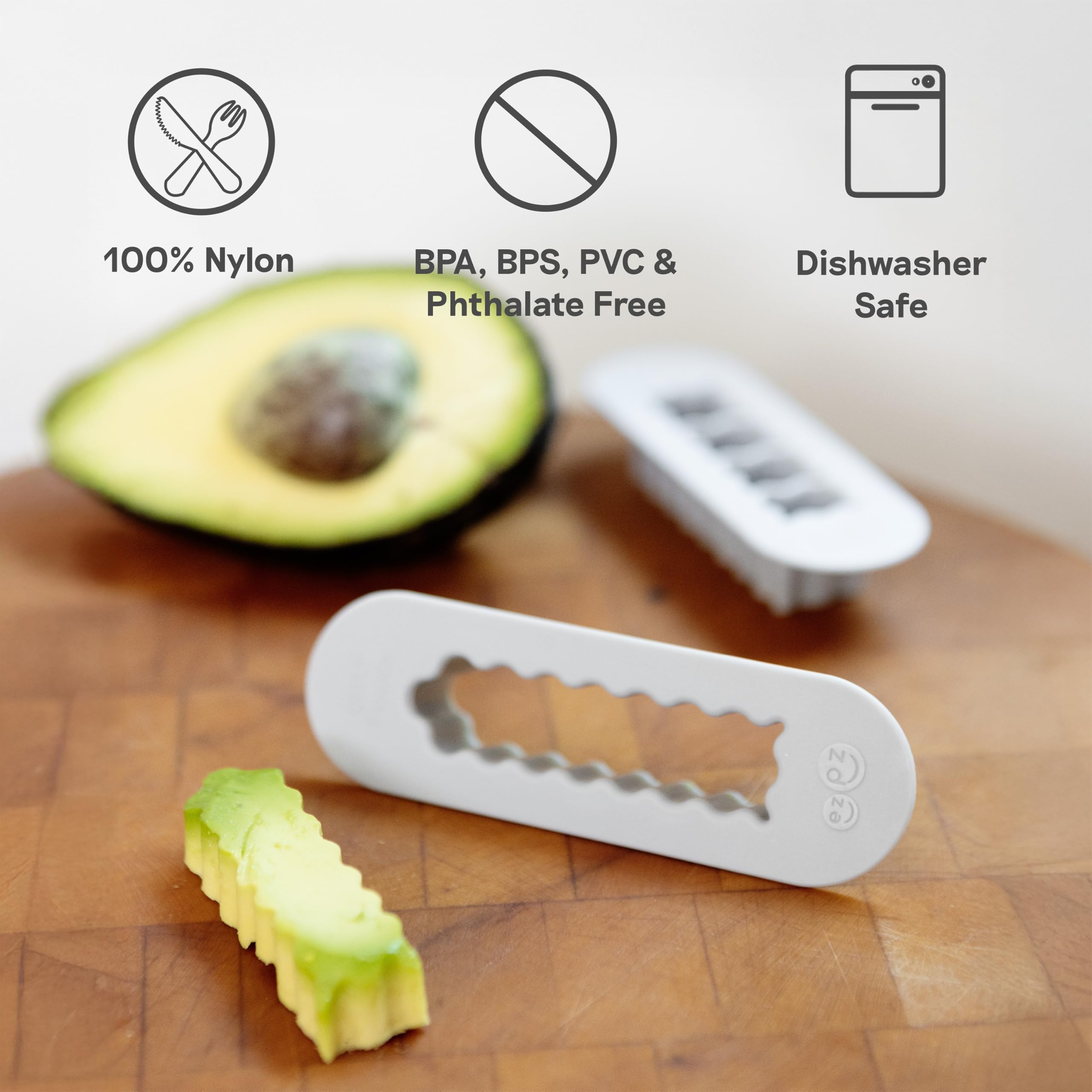 ezpz 2-pack cutters used for shaping infant meals