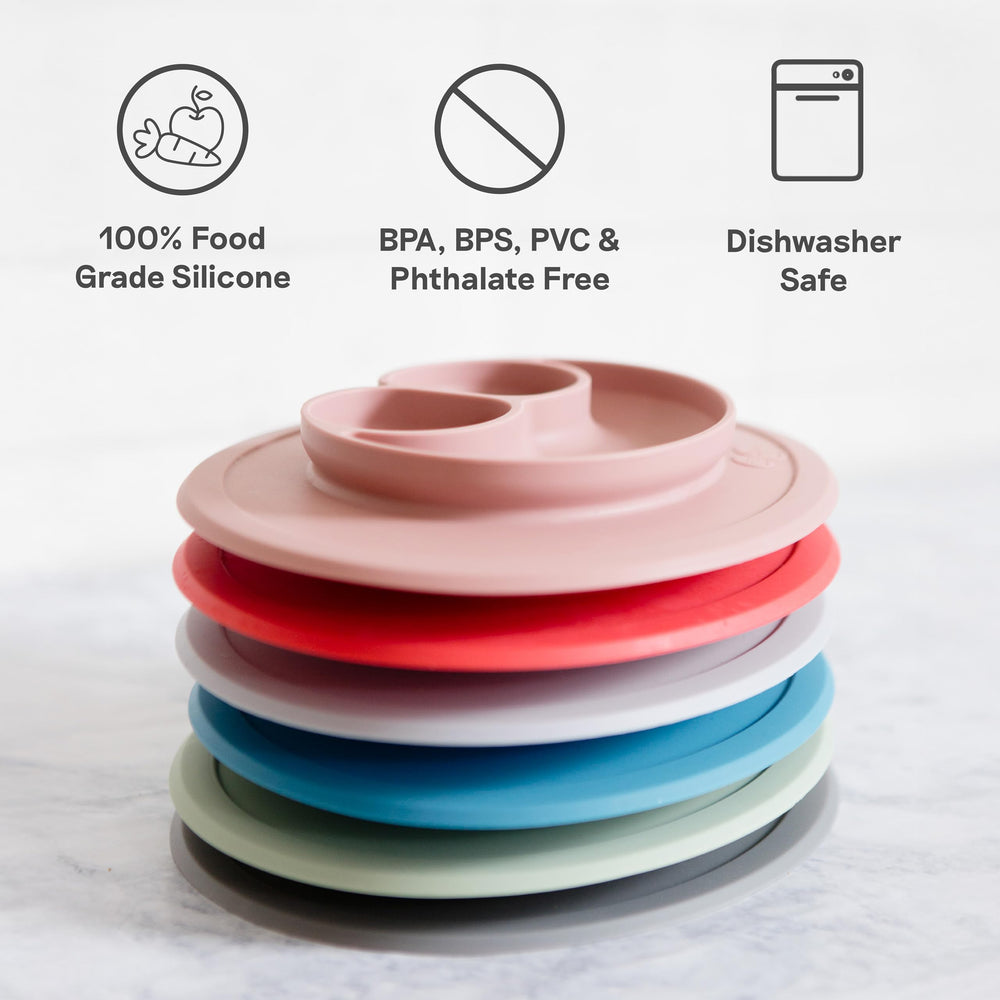 ezpz Mini Mat Coral travel-friendly packaging for meals on the go