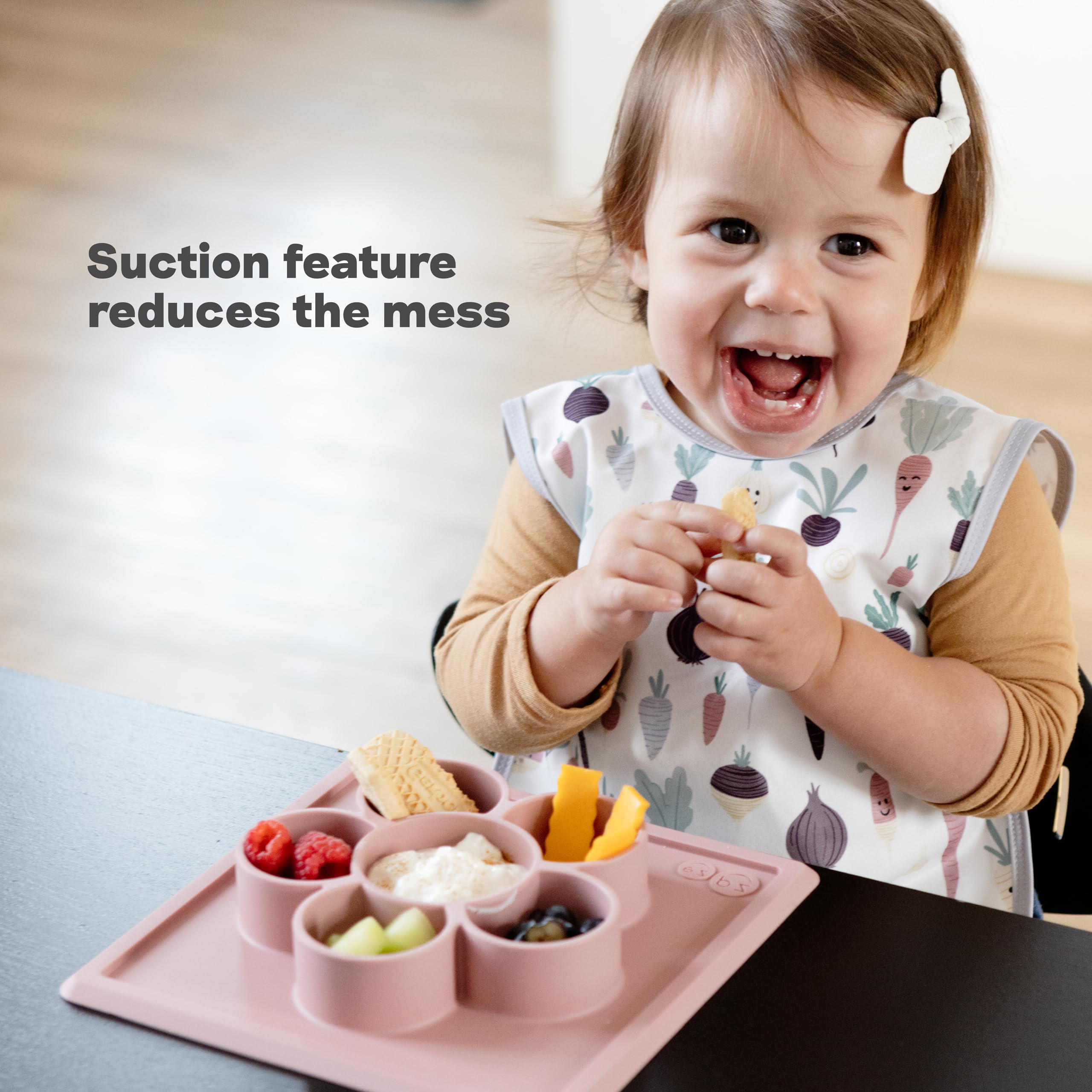 ezpz Mini Play Mat Sage ideal for snack time and sorting small treats