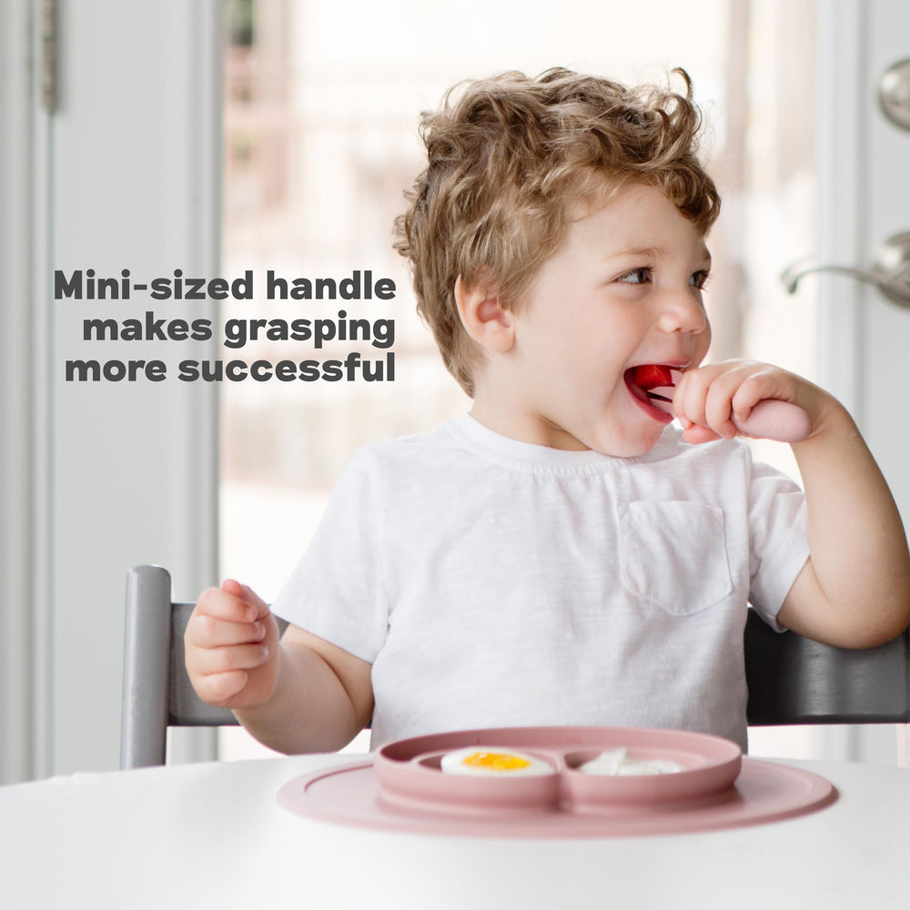 ezpz mini-utensils nylon-silicone materials close-up with soft texture