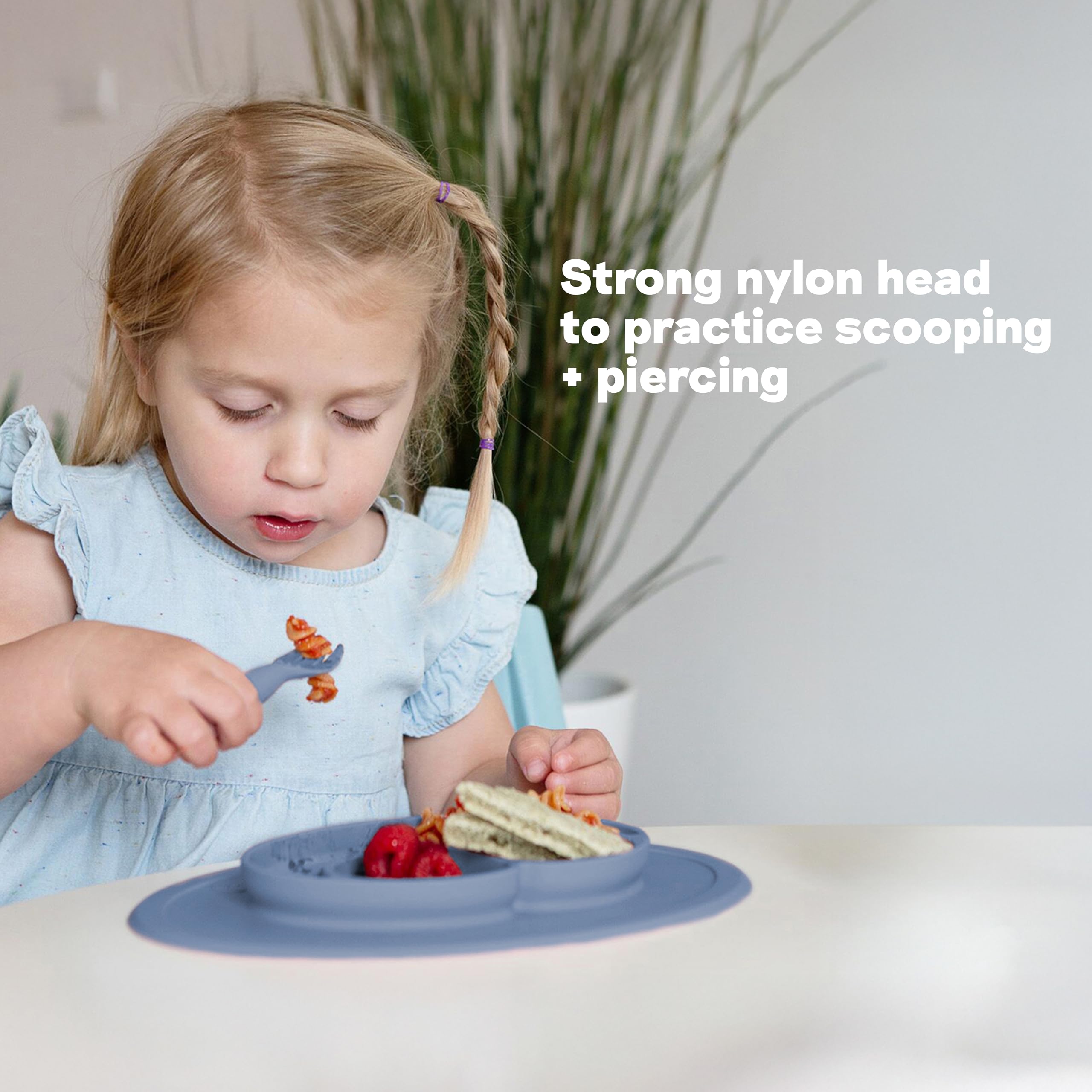 ezpz mini-utensils pediatric-design badge signals safety-focused development
