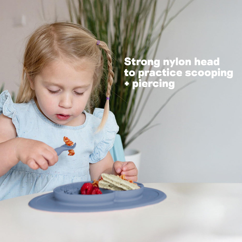 ezpz mini-utensils pediatric-design badge signals safety-focused development