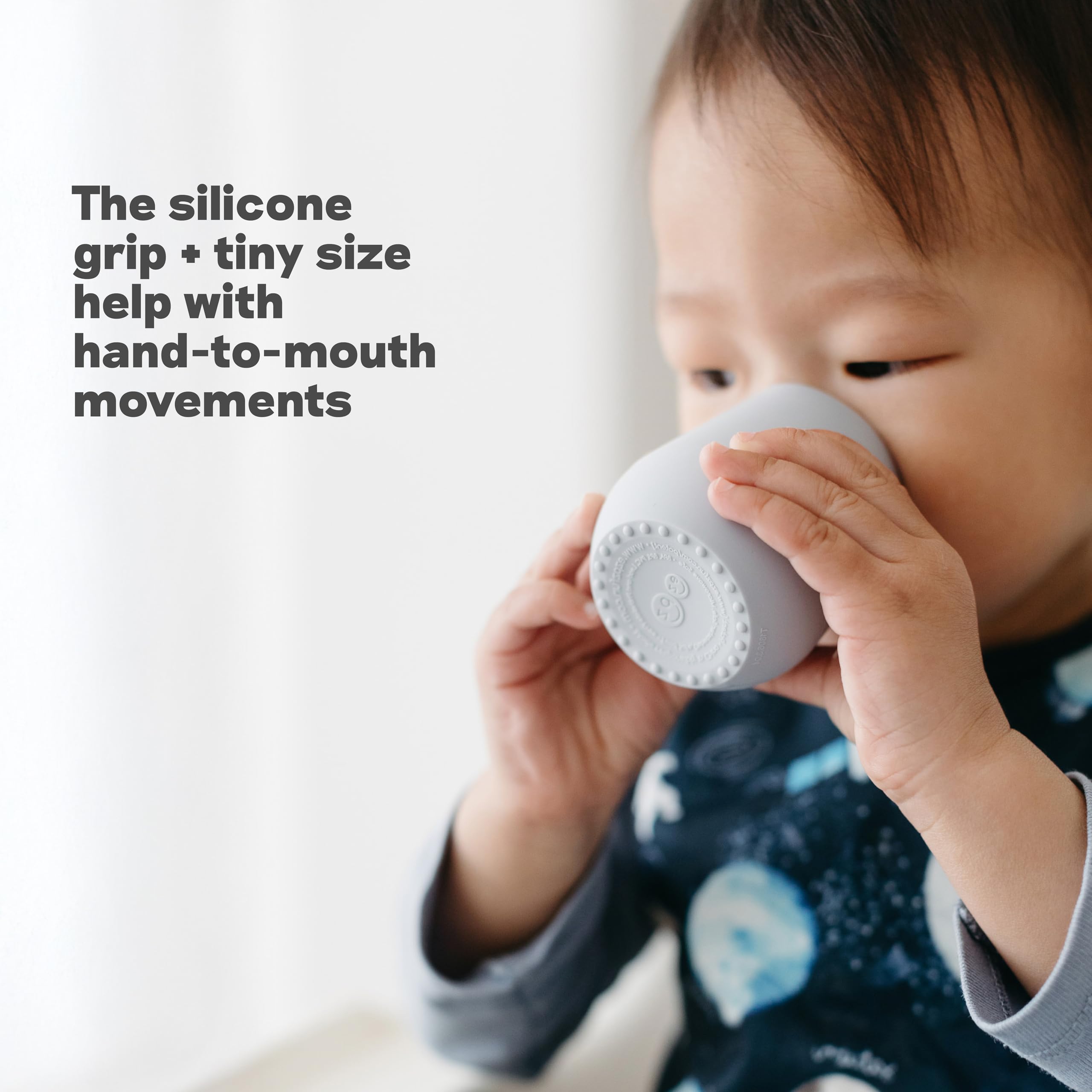 ezpz Tiny Cup Coral is dishwasher-safe for easy cleanup.