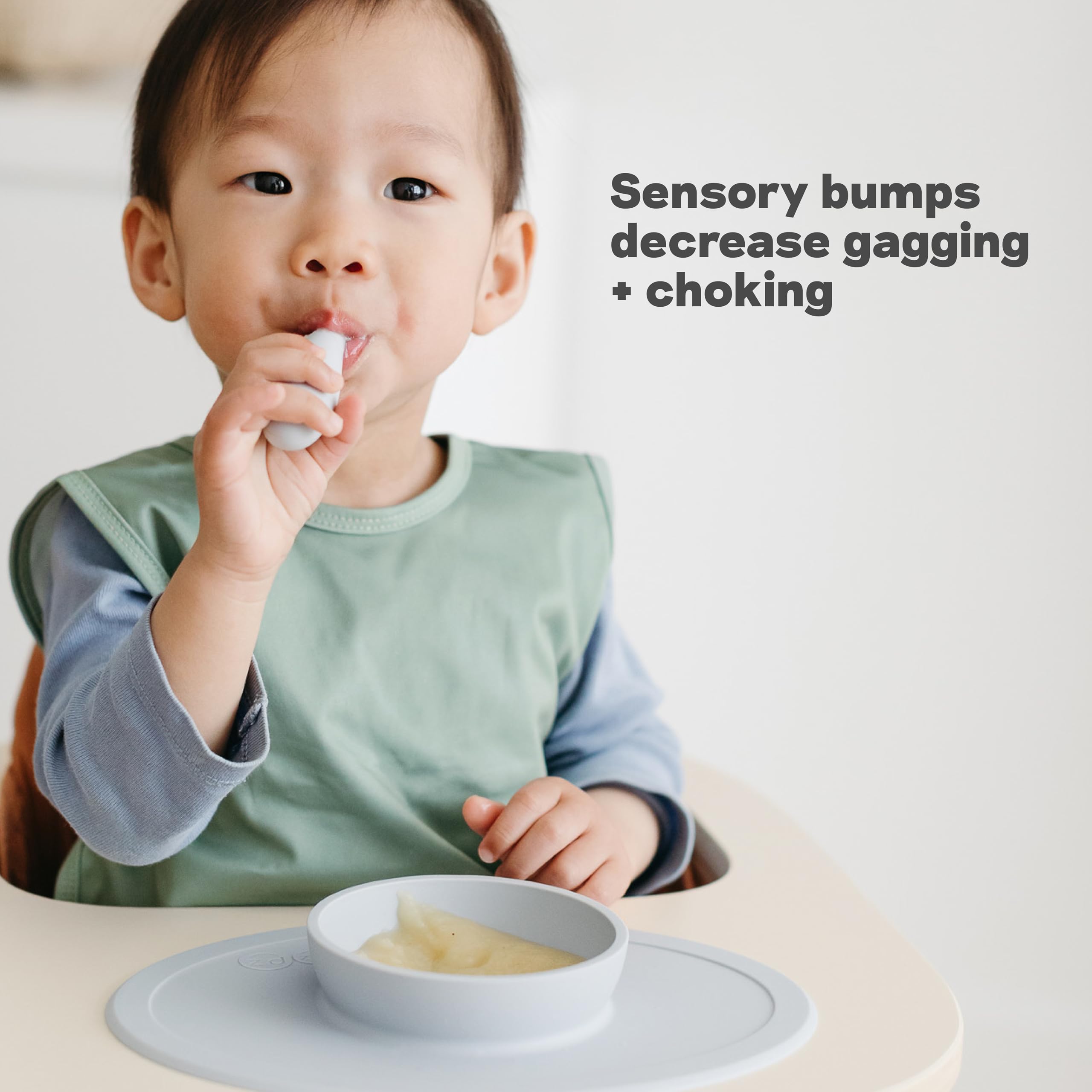 ezpz Tiny Spoon coral dishwasher-safe for easy cleanup