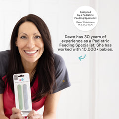 ezpz Tiny Spoon coral pediatric design supports milestone-friendly self-feeding