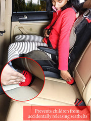 EZTOTZ BuckleShield booster-seat-compatibility image communicates seamless use with multiple seating configurations.