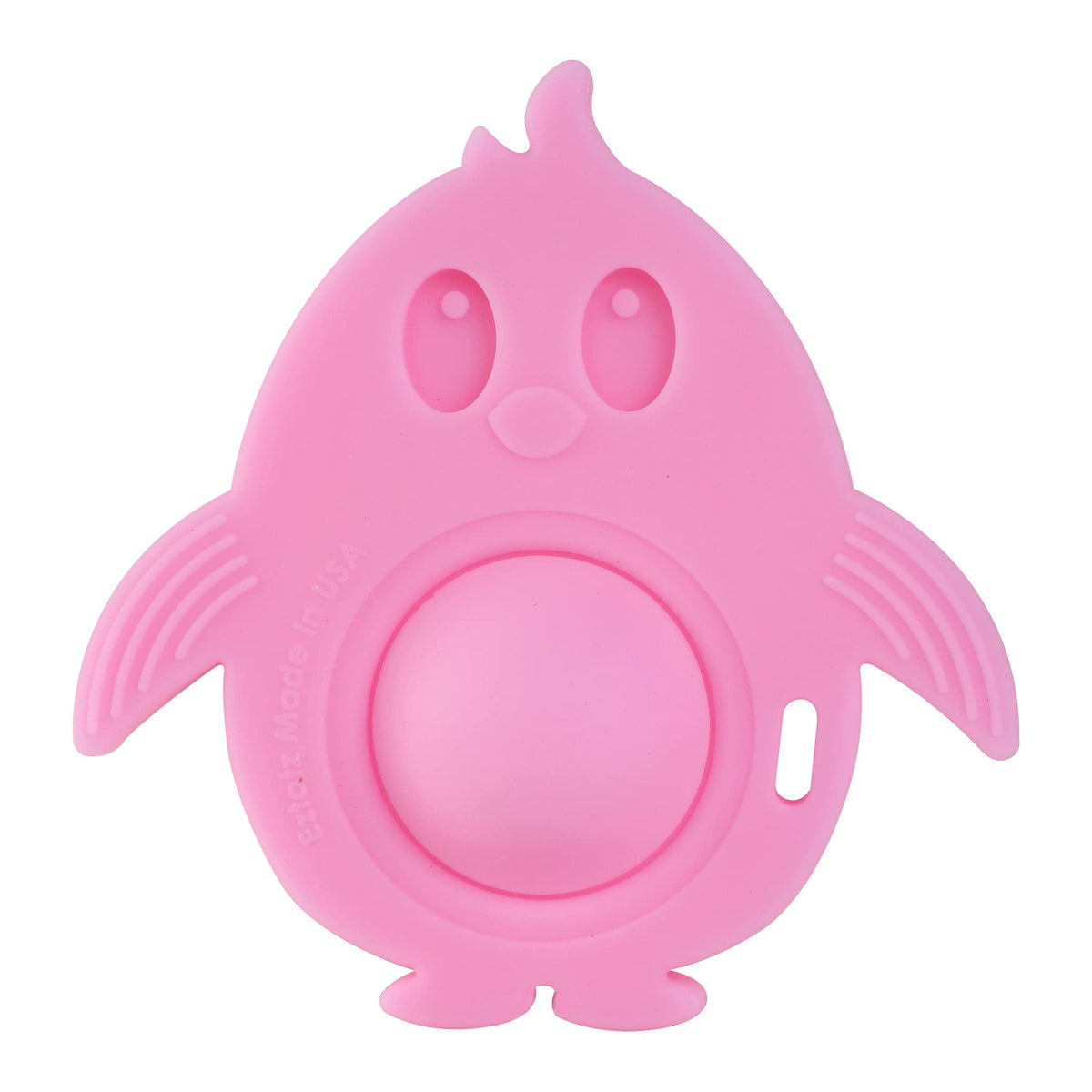 EZTOTZ Popz teether soft silicone close-up showing gentle teething relief for infants