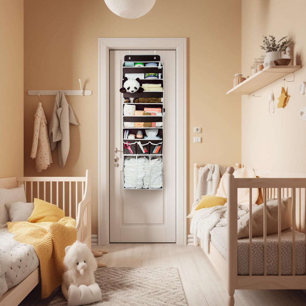 EZVERY door mounted solution used in a nursery for tidy space management.