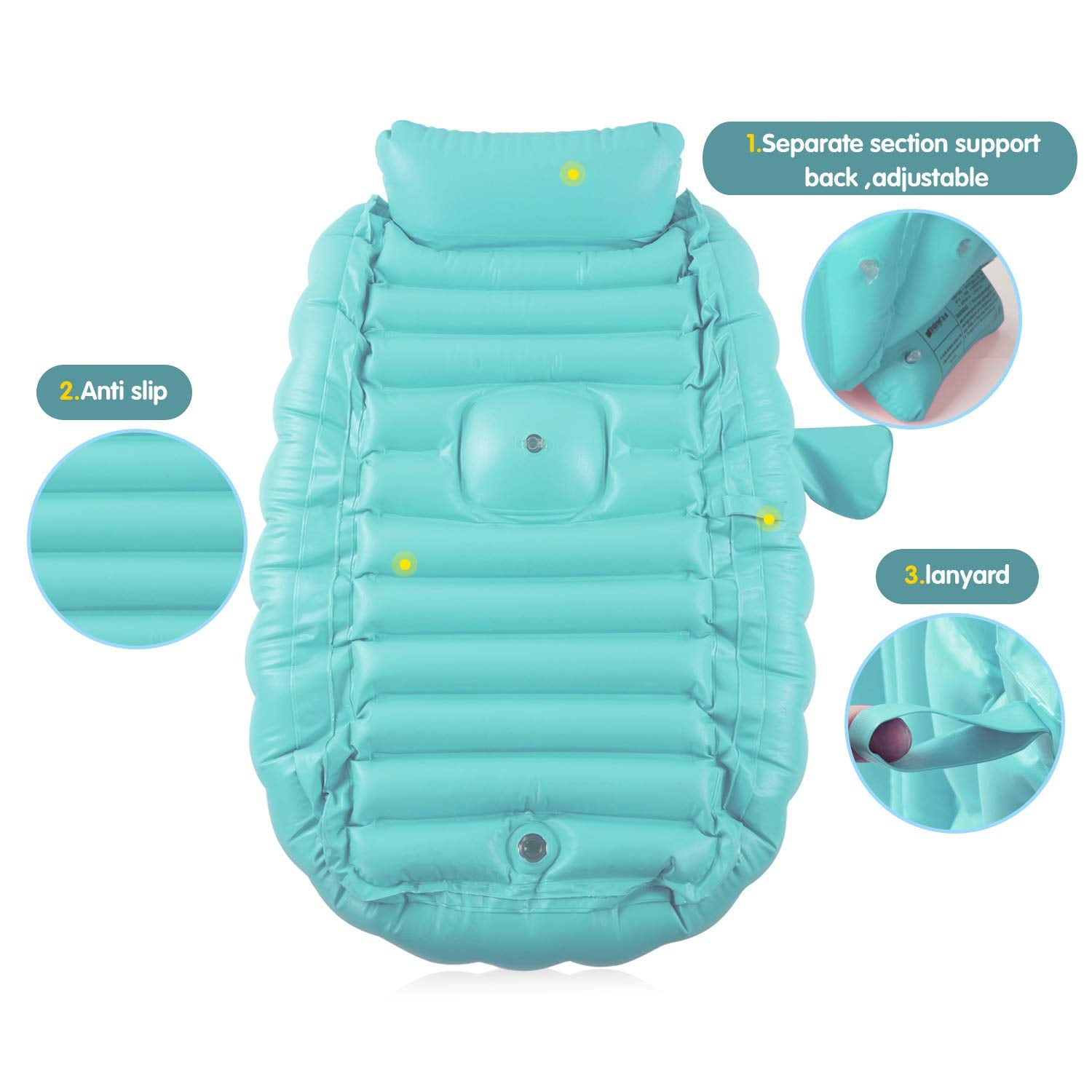 EZYCOK inflatable baby bathtub green outdoor use at beach or yard