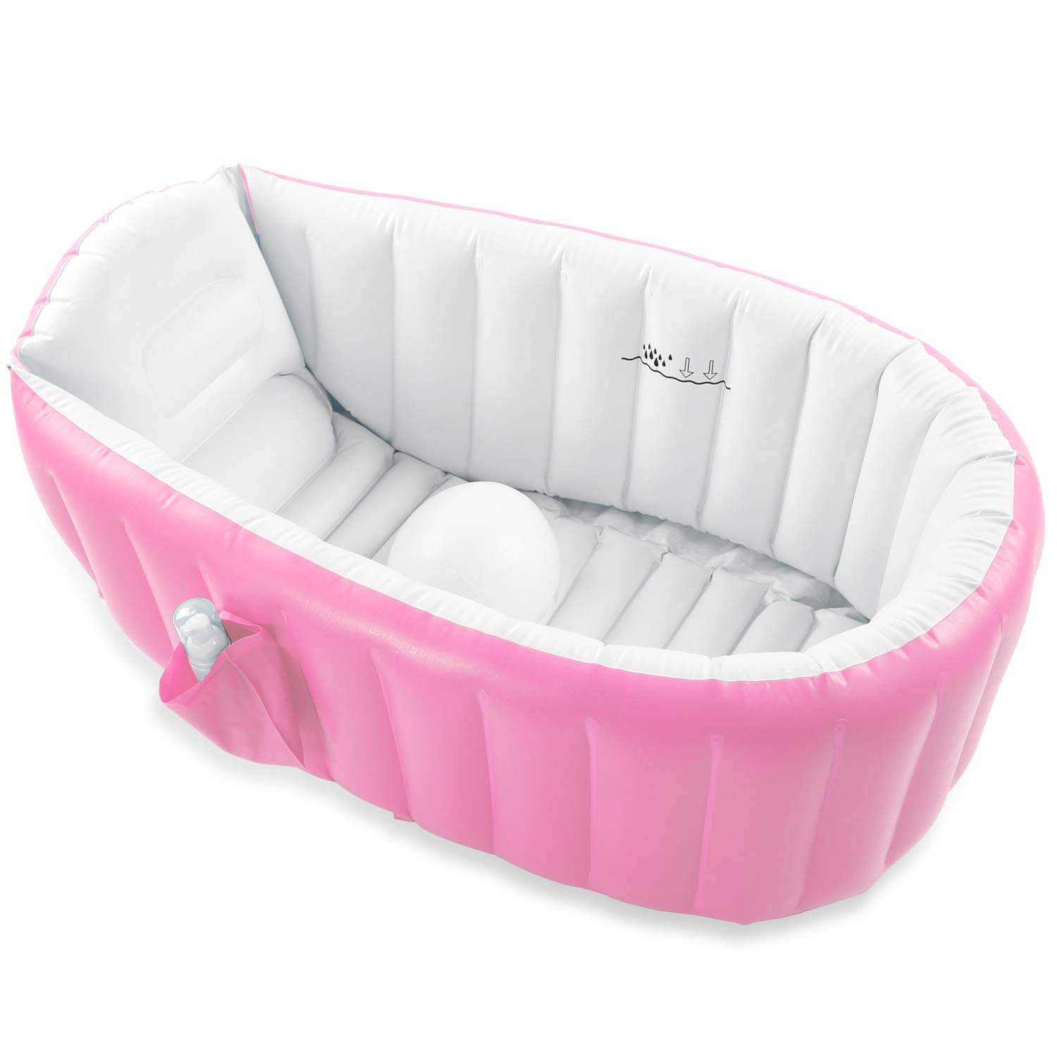EZYCOK pink tub drain plug aids easy water release