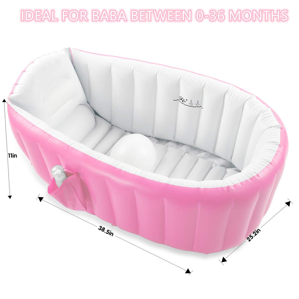EZYCOK pink tub folded for compact storage and travel
