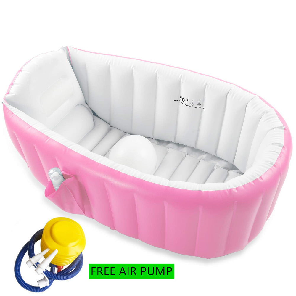 EZYCOK pink tub with pump enables quick setup and inflation