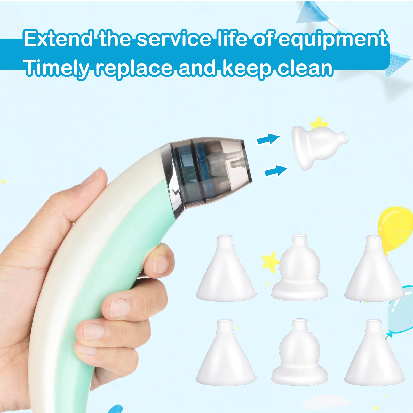 Fabbay tip 2.2 cm length fits most noses for easy replacement.