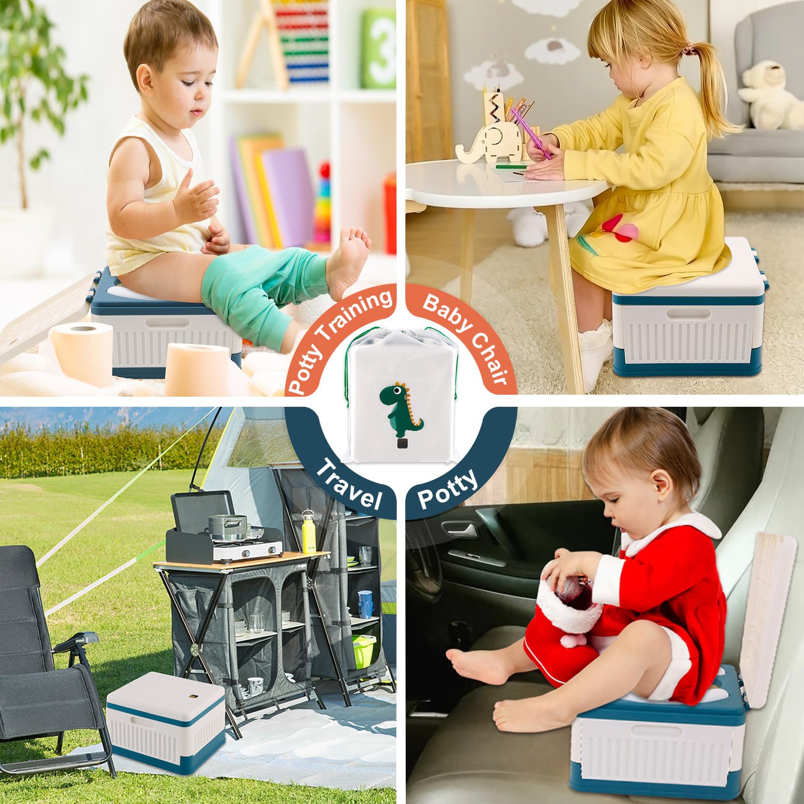Fabulas portable potty in car for emergency trips