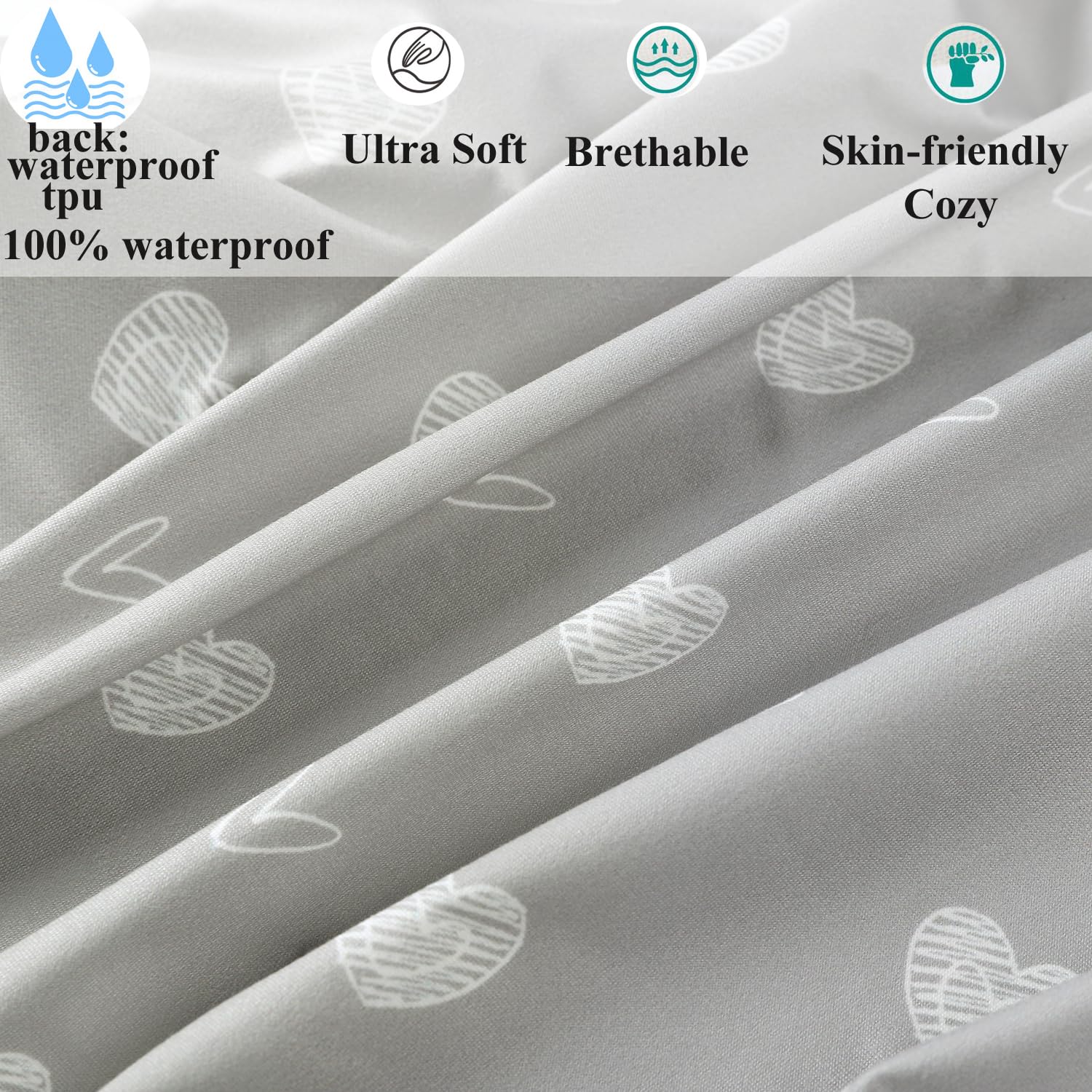 Fadacudan bassinet sheet elastic-band stays securely in place during sleep.